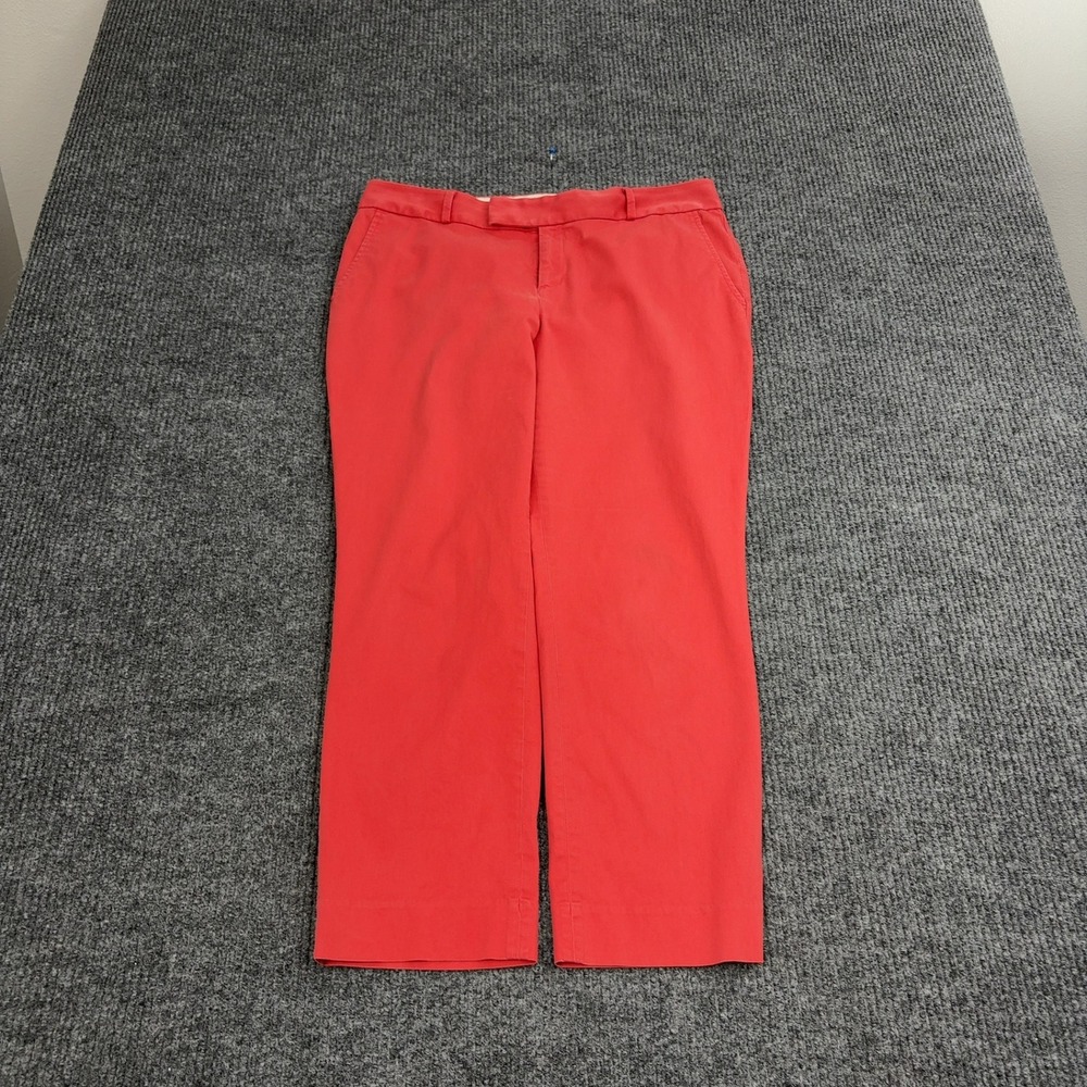 Banana Republic Pants Womens 10 Orange‎ Pink Cotton Chino Ankle Business Casual